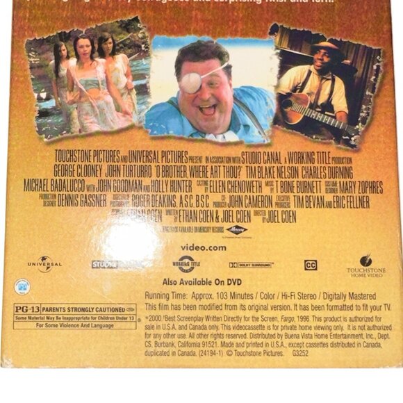 O Brother Where Art Thou? (VHS, 2000) George Clooney - Picture 7 of 8